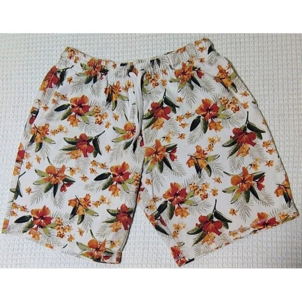 Retrofit Brand Mfg Summer Pull-On Shorts L Beachy Casual Coastal Tropical Comfy